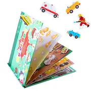 Catzon Montessori Quiet Book for Toddlers Preschool Learning Activities-4 in 1
