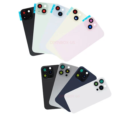 Back Glass replacement with Plate, Magnet, Camera len for Iphone 14 14+ 15 15PM