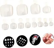Mikinona 600pcs Artificial Toe Nail Tips Full Cover Nail Art Toe Decoration Diy Pedicure Supplies for Salon Home Use
