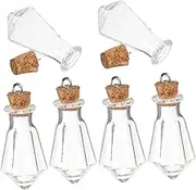 Mini Glass Jars Cork Small Glass Bottles Wishing Bottle Pendant for Diy Decor Party Favors