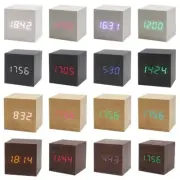 Cube Voice Control Alarm Clock Bedside Table Square Clock Multipurpose