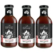 3x Grill Society BBQ Signature Classic Sauce Gluten Free Meat Condiment 550g