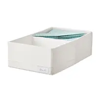 在飛比找蝦皮購物優惠-Stuk IKEA 帶白色隔層的盒子 20x34x10 厘米