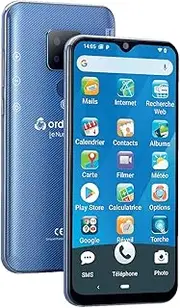 Ordissimo - Senior mobile phone LeNumero2 - smartphone with touch screen - simple, intuitive user interface & Android - ideal for seniors - large 6.3 inch display, emails, SMS, camera, Bluetooth - blue