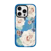 iPhone 16 Pro Impact Case MagSafe Compatible Winter Floral Woods Cream Roses, Pinecones and Berries by Nature Magick