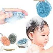 ERSIQI Baby Hair Brush Baby Head Scrubber for Washing Hair Soft Cradle Cap Scrubber,Ideal Newborns & ToddlersRegistry Gift Shampoo Brush Scalp Massager Pink