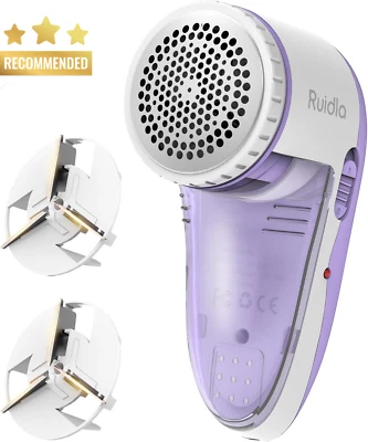 Rechargeable Lint Remover Fabric Shaver 3-Leaf Blades Removable Dual Protection