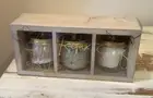 Bath Apothecary Jar Set with Cotton Swabs, Cotton Pads and Himalayans Bath Salts