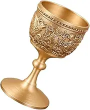 [Cabilock] Retro Copper Dragon Phoenix Wine Glass Decorative Liquor Cup for Home Hotel Restaurant