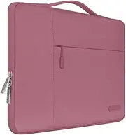 MOSISO Laptop Sleeve Compatible with MacBook Air/Pro, 13-13.3 inch Notebook, Compatible with MacBook Pro 14 inch M3 M2 M1 Chip Max 2023-2021, Polyester Multifunctional Briefcase Bag, Dusty Rose