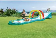 Intex Inflatable Water Slide Surfing Kids Childrens Sprinkler Fun Surf Riders