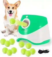 Dog Ball Launcher with 12 Tennis Balls, Automatic Dog Ball Thrower for Indoor Ou