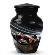 Formula One Car Speeding On Track Keepsakes For Ashes Of Loved Ones Cremation 3