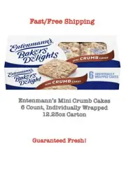 Entenmann’s Mini Crumb Cakes, 6 Count, Individually Wrapped, 12.25oz Carton