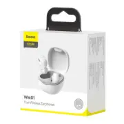 Wireless Headphones Baseus TWS Bluetooth 5.0 Earphone HD Charging Headset White
