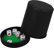 1 Set Dice Cup with Lid Interior for Silent Rolling Luxurious Artificial Dice Game Accessories Unique Design