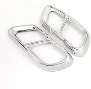 End Pipes, For B&MW X5 G05 X7 G07 2019 Year Car Accessories Stainless Rear Dual Exhaust Pipe Cover Trims Silver Car Exhaust Tip Pipe