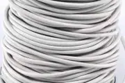 50m White 3MM Genuine Round Leather Cord 1/8" DIY Craft 50 Yards Beading String