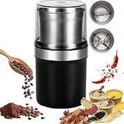 Portable Spice Blender, 200W Electric Spice Coffee Grinder for Kitchen, 100g Capacity Grain Grainder and Chopper with Stainless Steel Blades, Low Noise, for Home Coffee Bean, Herbs, Nuts, Grains