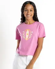 [Rip Curl] Rip Curl Girls' Island Surf Crop T-Shirt in Pink Size 10 10 Pink