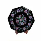 12" Octagon black marble Coffee Table Top mop Design Inlay Entryway Table