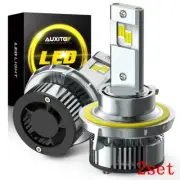 H13 9008 LED Headlight High Low Beam Bright White Mini Size CanBus Bulbs 2Set B