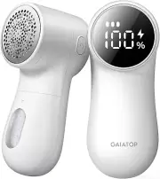 Fabric Shaver Rechargeable Lint Remover 3 Speeds Sweater Defuzzer - White