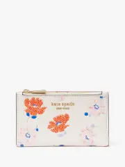 Morgan Dotty Floral Embossed Small Slim Bifold Wallet