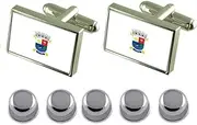 [Select Gifts] Shirt Dress Studs Vitoria City Espirito Santo State Flag Cufflinks