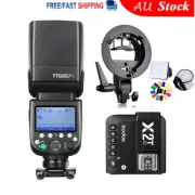 Godox TT685II-F TT685IIF 2.4G TTL HSS Flash + X2T-F Trigger for Fuji + Bracket