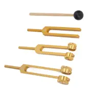 3Pc Aluminium Alloy Tuning Fork Set 128 256 512Hz Body Tuning Forks with Hammer