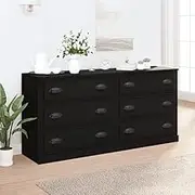 VRAXO Sideboards 2 pcs Black Engineered Wood -50KG,3185240