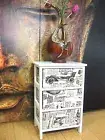 3 Drawer Wooden Storage Cabinet Box Shelf Cupboard Furniture White Side table