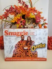 Snuggie Cheetos Chester Cheetah Spots 71"X54" Blanket W Sleeves Christmas Gift
