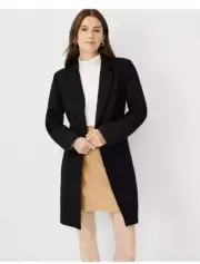 NEW ANN TAYLOR $228 Black WOOL BLEND SHORT CHESTERFIELD COAT SZ XXL