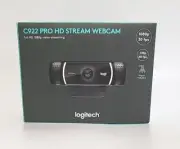 Logitech C922 Pro Stream HD Webcam - Black