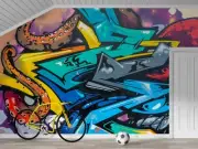 3D Street Graffiti Wallpaper Wall Mural Removable Self-adhesive 153