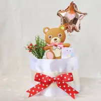在飛比找蝦皮購物優惠-🐻熊寶寶尿布蛋糕🐻 小熊單層尿布蛋糕 新生嬰兒禮物 彌月禮 