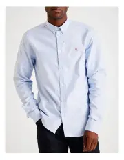 [Les Deux] Oliver Oxford Long Sleeve Shirt in Light Blue