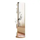 Full Length Floor Mirror with Hangers and Shelf/Body Mirrors/Large Mirror/Nat...