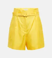 [Gabriela Hearst] Gabriela Hearst Claudio wool, silk, and linen shorts AU 10 yellow