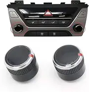 A/C Air Conditioning Control Switch Knob Button Compatible for Hyundai Elantra AD 2PC 2017-2018