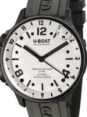 U-Boat 8889 Capsoil Doppiotempo DLC GMT Mens Watch 45mm 10ATM
