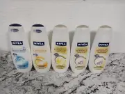 Lot Of 5 Nivea Touch of Smoothness, Happiness, Harmony Sparkle Body Wash 16.9 oz
