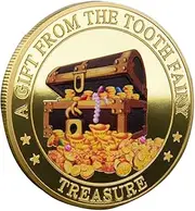 Tooth Fairy Coin, Lost Teeth Reward Commemorative, Fun Souvenir for Girls and Boys, 1.77 inch Perfect for Home Decoration, Childhood Tradition Keepsake, and Memorable Loss Gift