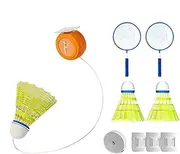 Automatic Rebound Badminton,Badminton Equipment Practice | Adjustable Hand-Eye Coordination Rebound Shuttlecock Practice Portable Racket Swing Set for Indoor