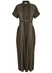 Lovebirds Zephyr Twill Jumpsuit - Brown M (UK14)