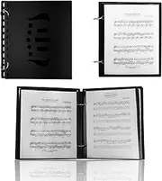 Music Folder-Flip Folder, 20 Windows Double Side PVC Waterproof Flip Folder Pages with 2 Binder Rings for Marching Band, Clarinet Lyre, Trumpet Lyre, Trombone, Flute