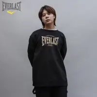 在飛比找蝦皮商城優惠-EVERLAST 大學T 黑 奶茶LOGO 內刷毛 長袖 休