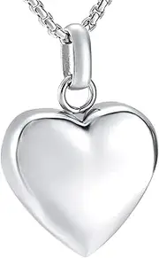 DOTUIARG Heart Cremation Jewelry Stainless Steel Memorial Urn Necklace Ashes Holder Keepsake Funeral Cakset